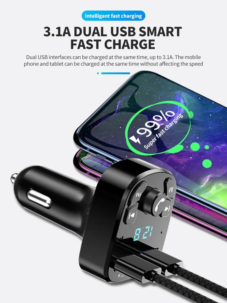 MP3 Voiture Écran + USB-C