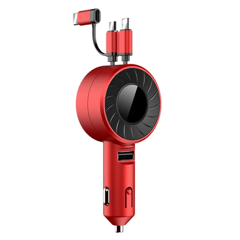 Chargeur Voiture 4-en-1 60W Rétractable